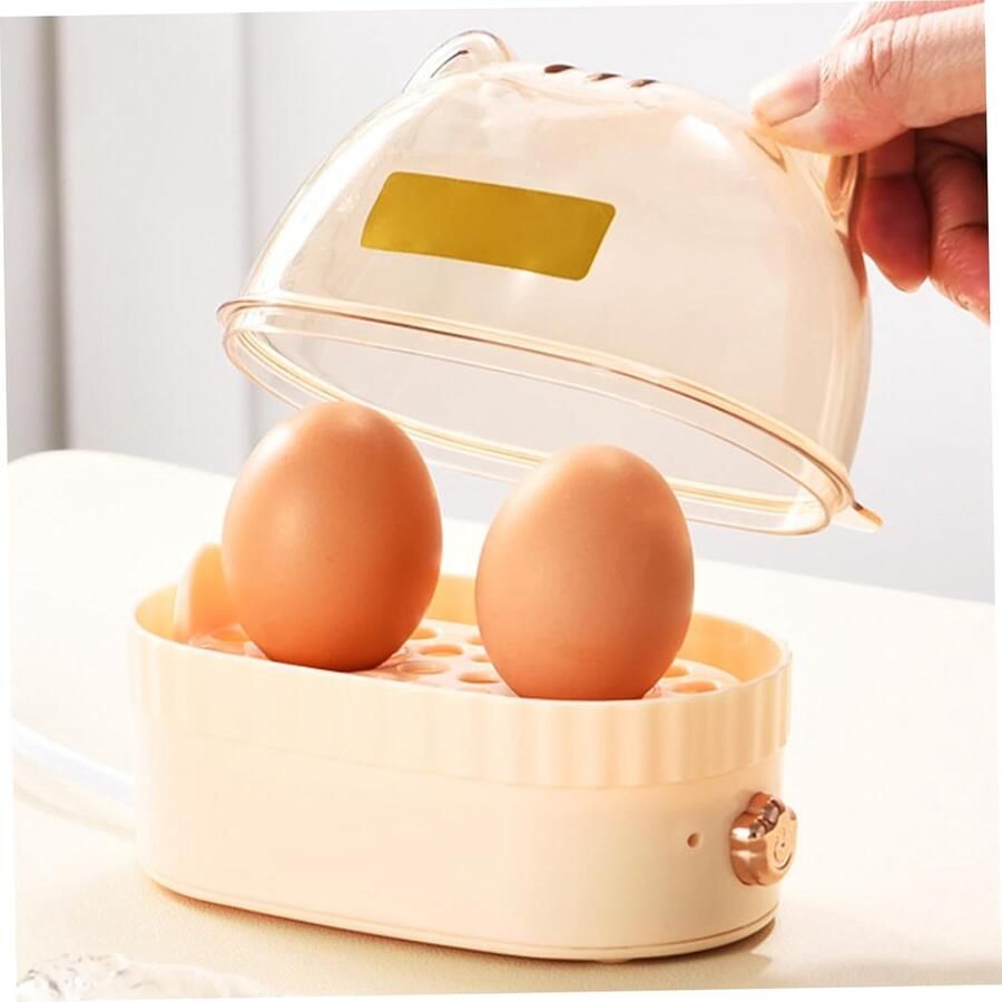Eierkoker met timer eierkoker electrisch eierkoker je kunt twee eieren koken eierwekker snel draagbaar & automatische Uitschakeling Voor Keuken & Studentenkamer wit