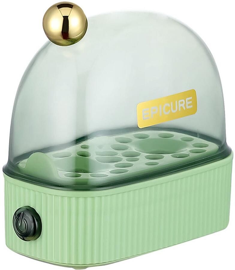 ECTEATOY Eierkoker Mini Elektrische Eierkoker electrisch Geschikt voor 2 eieren Snel Draagbaar & Automatische Uitschakeling Voor Keuken & Studentenkamer Groen