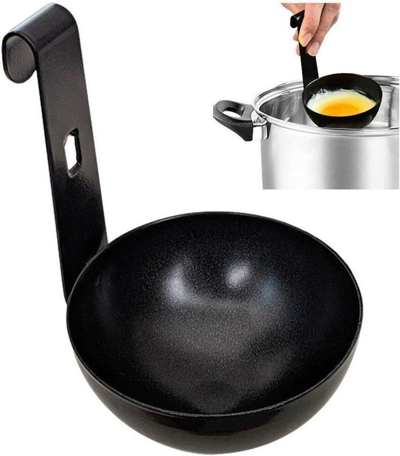 Eierkoker Roestvrij Staal Gepocheerde Eierbeker Eieren Koken Anti-aanbaklaag 8.5 x 11.5 x 3.5 cm Zilver