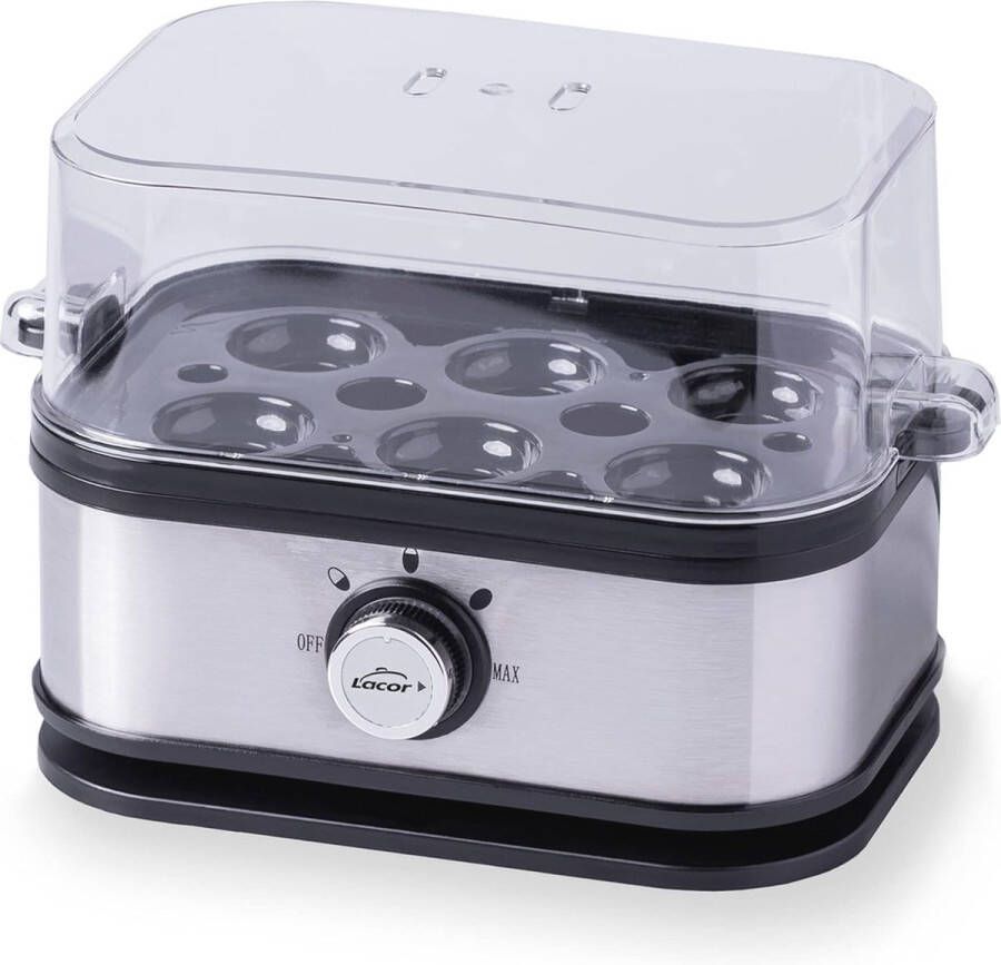 Eierkoker Roestvrij Staal voor 6 Eieren Koken in 3 Standen