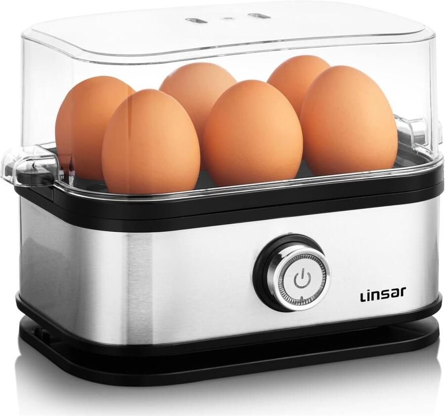 Vellaro Eierkoker RVS 6 eieren Met Akoestisch Signaal Voor Keukengebruik