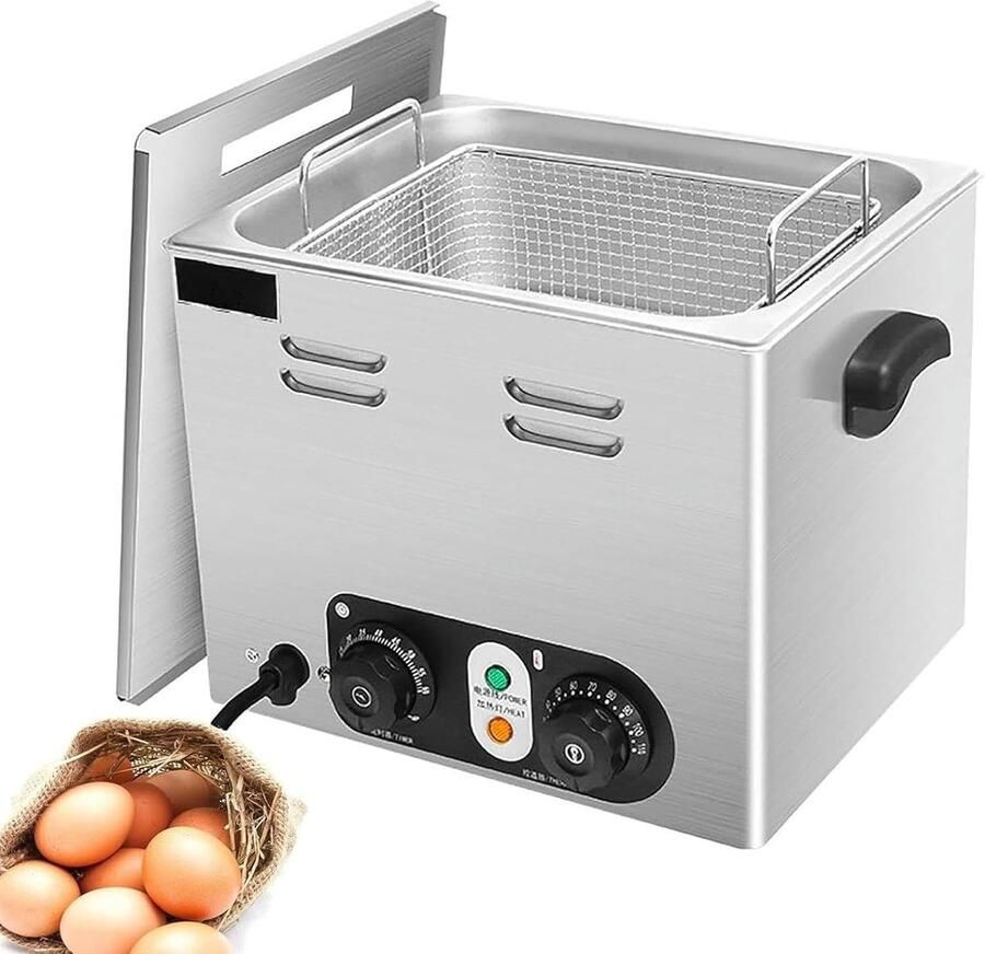Eierkoker RVS Professionele Koker Gelijkmatig Garen Precisie Temperatuurregeling Capaciteit 60 Eieren Zilverkleurig