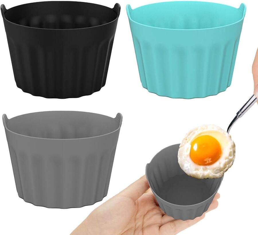 Eierkoker Set Eierdopjes Perfecte Eieren Koken Hittebestendig Siliconen 63 x 68 cm Multi-kleur