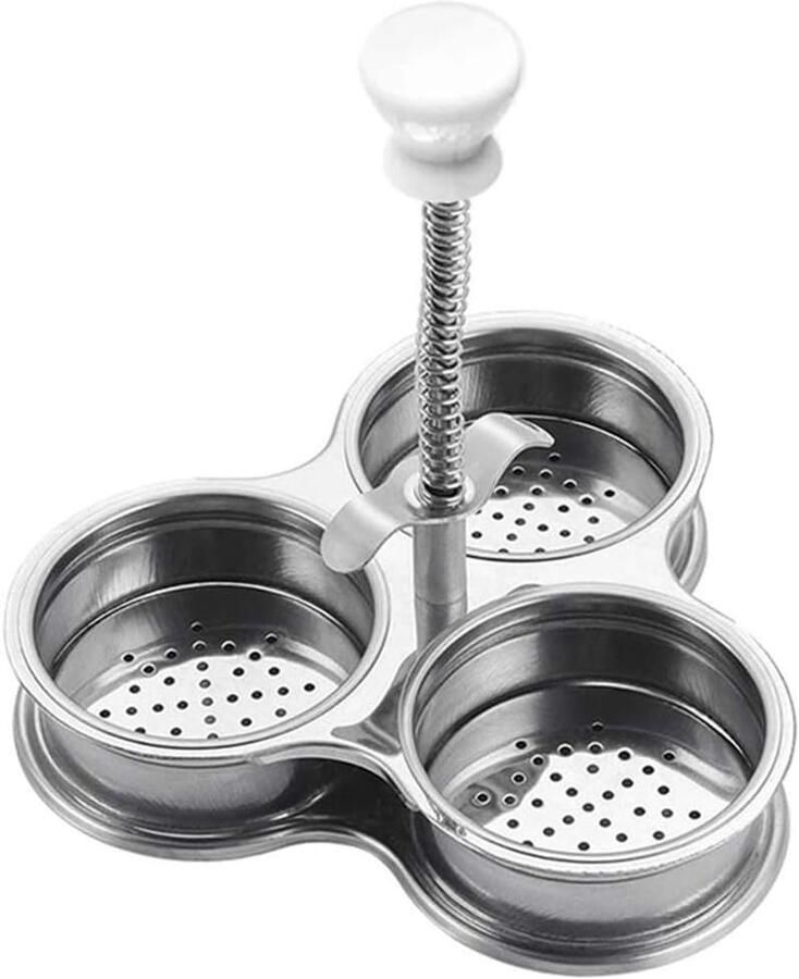 Eierkoker stoomboot Snel eieren koken Vaatwasmachinebestendig 3 Eieren capaciteit Zilver