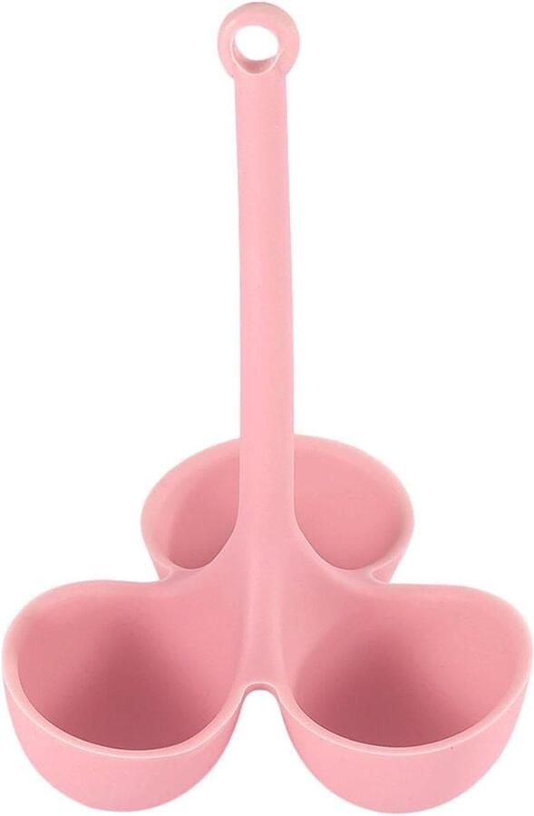 Eierkoker Stoomhouder Eierkoker rek Stoomrek eieren Ontbijt Bereiden Hittebestendig Siliconen 10 x 13 cm Roze