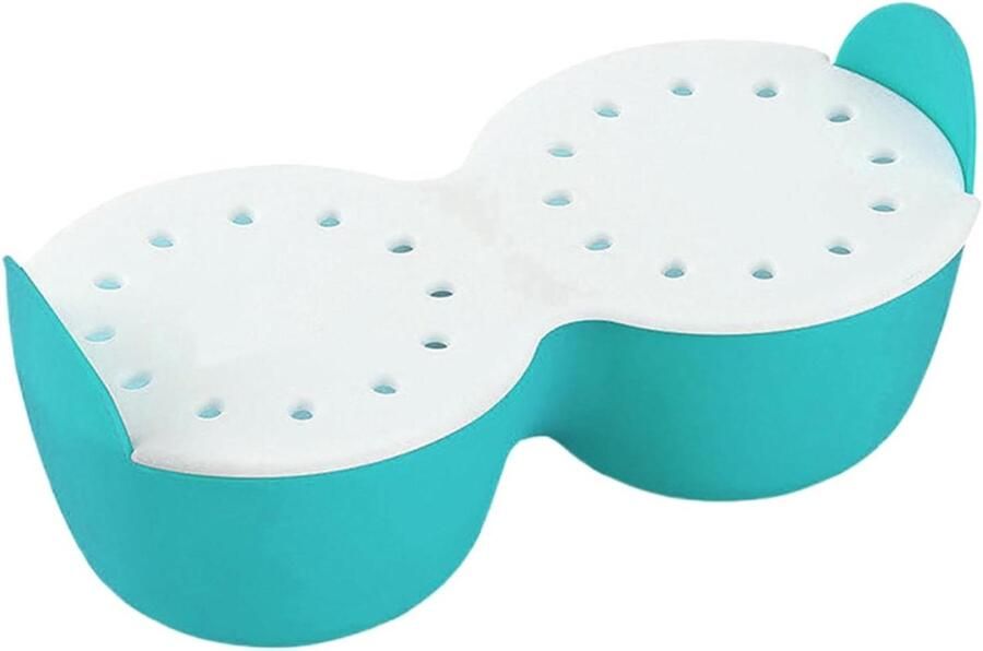 Siliconen Eierdopjes Eipocheerders Keuken Eieren Pocheren Antiaanbaklaag Set van 4 Blauw