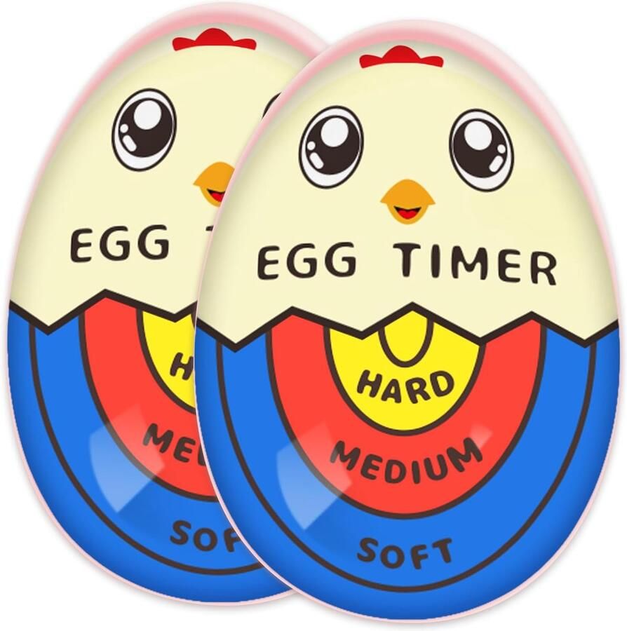 Eierkoker Timer Kookwekker Eieren Koken Kleurverandering Indicator 2 stuks kleuren