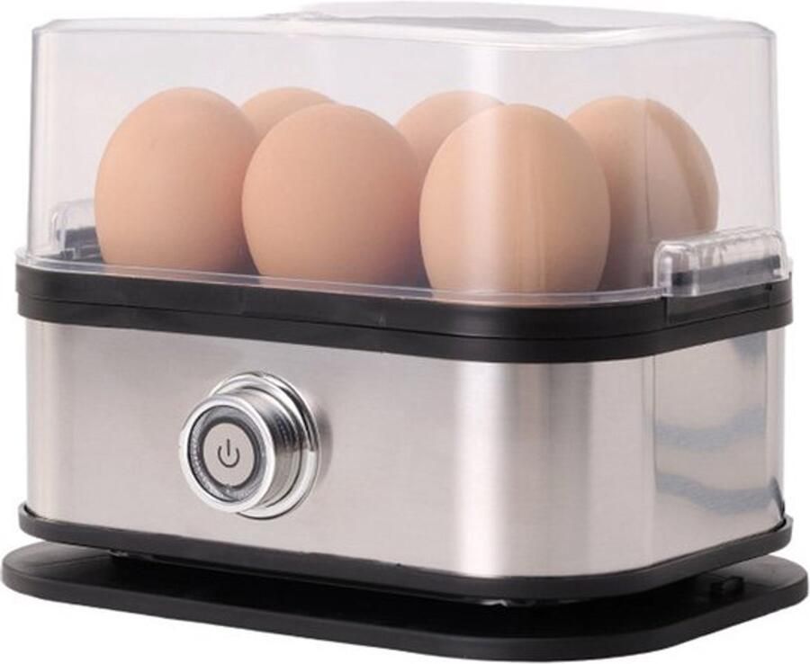 Eierkoker van roestvrij staal 6 eierkokers eierkoker van roestvrij staal Eierkoker met één druk op de knop