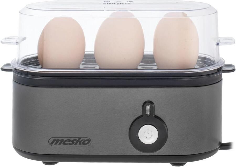 Eierkoker voor 1 tot 3 eieren met kookinstelling en automatische uitschakeling