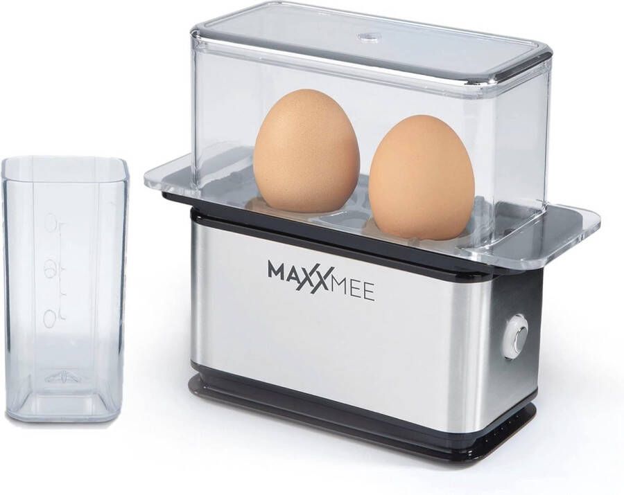 Eierkoker voor 2 eieren Compact Roestvrijstalen Ontwerp