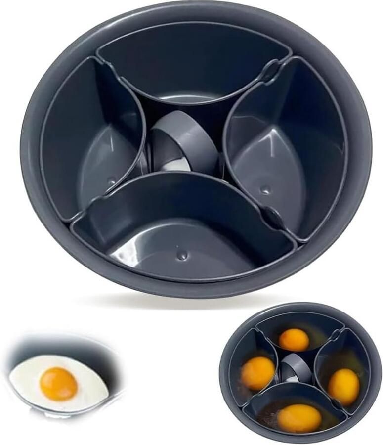 Geschikt voor Thermomix TM5 TM6 TM31 accessoires voor 4 gepocheerde eieren en 6 zachte eieren gecombineerde eierkoker 2-in-1 eierkoker