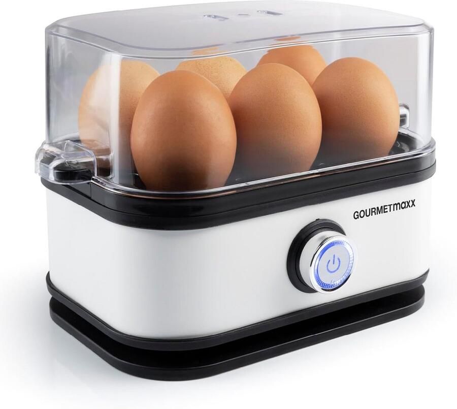 Eierkoker voor 6 eieren met maatbeker en eierprikker ideaal voor perfect gekookte eieren