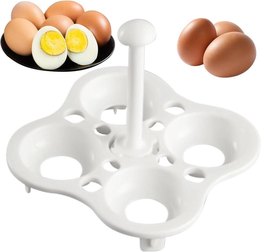 Eierkokerrek Ketelhouders Keuken organiseren Afneembaar handvat 4 of 5 gaten Wit
