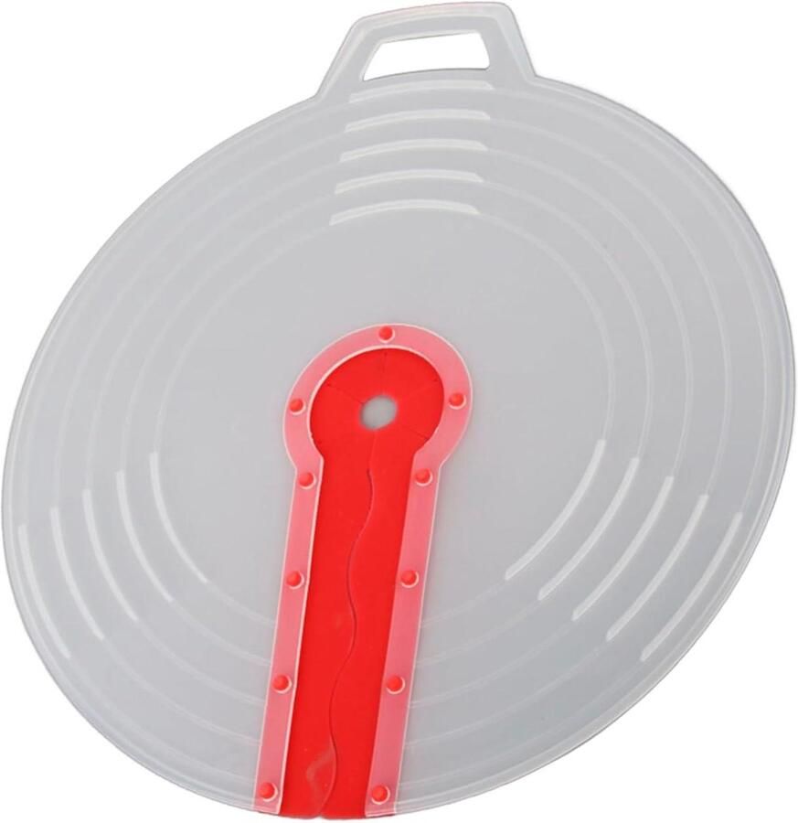 Eierkom Deksel Spatdeksel Mixer Keuken Schoonhouden Veelzijdig Gebruik 31 cm Transparant Rood