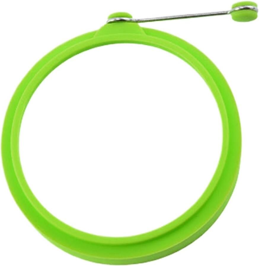 Silicone Ei Ring Pannenkoekvorm Omeletring Ontbijt Maken Non-stick Oppervlak 6.5 cm Handvat Niet gespecificeerd