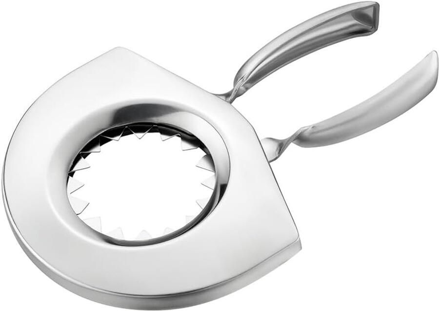 Eierkopper SCISO roestvrij staal eieropener voor gekookte en rauwe eieren Nauwkeurige eiersnijder met extra scherpe tanden eierschaalopener voor alle eiermaten roestvrij staal zilver