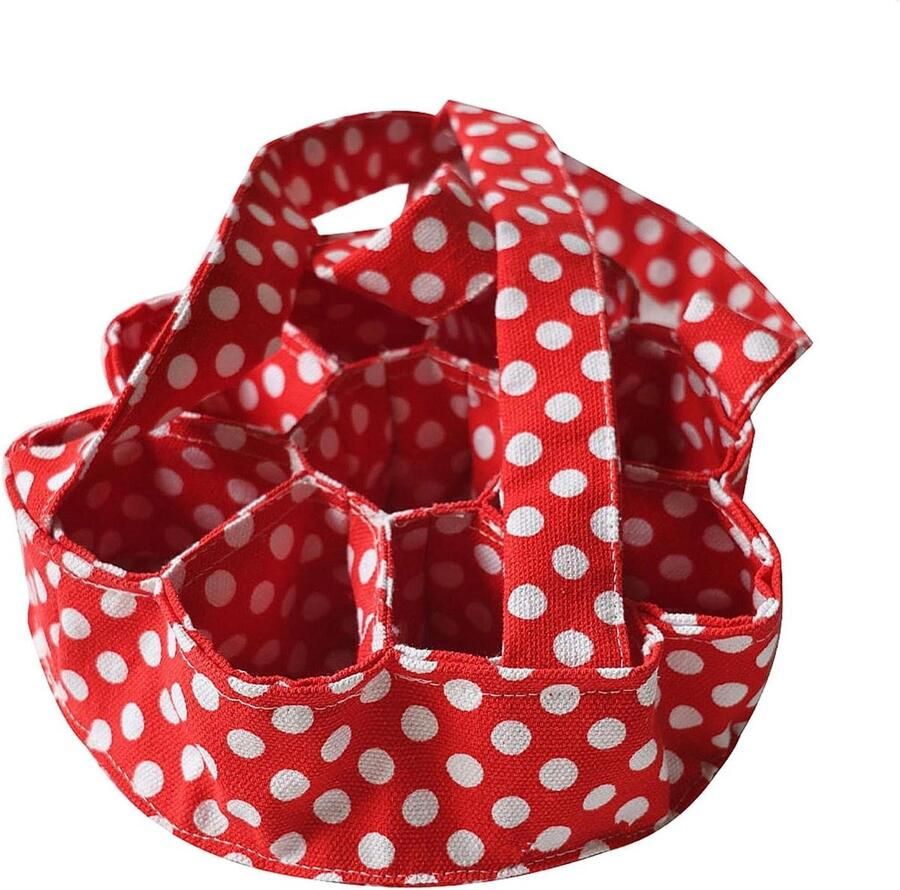 Eiermand Eierhouder Eierbewaarder Eieren Verzamelen 9 Zakjes Ontwerp 23 x 22 cm Rood