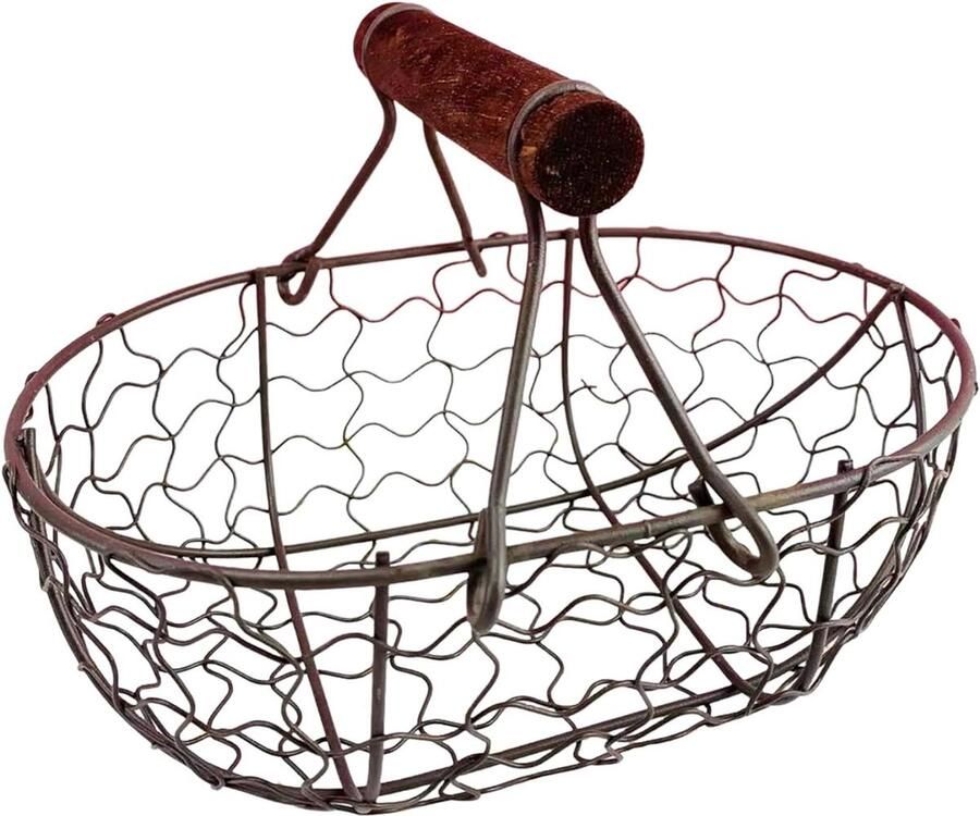 Eiermand Eierhouder Eieren Verzamelen Rustieke Stijl 18 x 12 x 12 cm Bruin