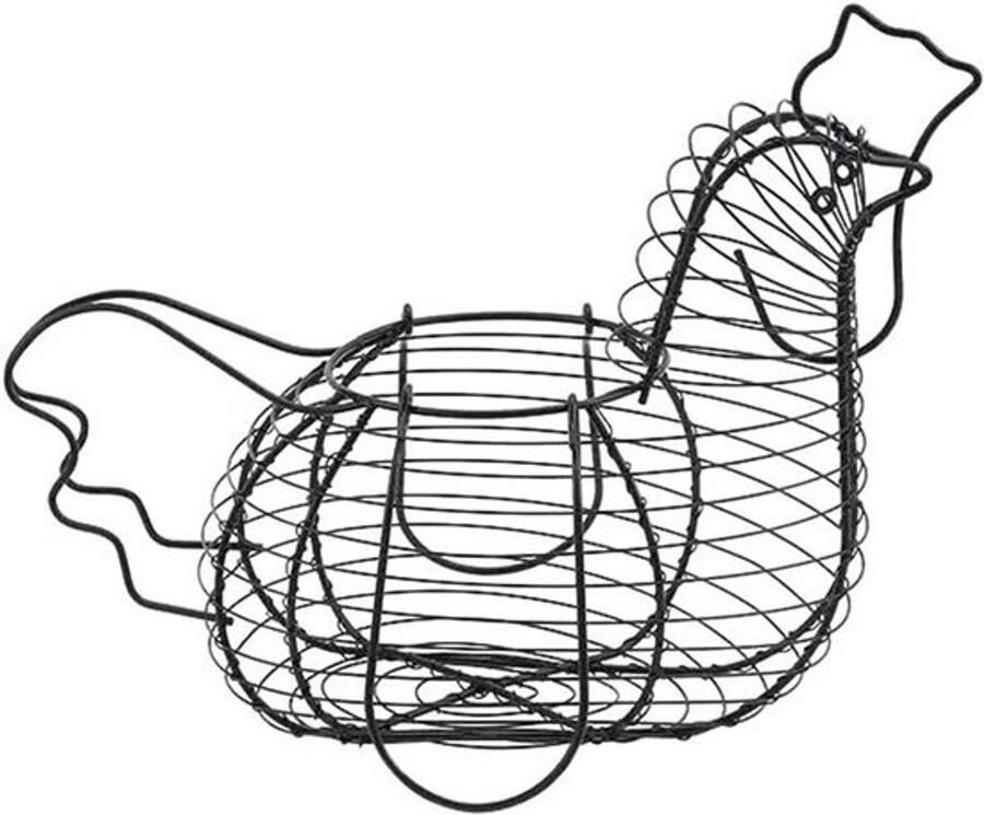 Eiermand Eierhouder Keuken Organisatie Kipvormig Design Grote Capaciteit Zwart