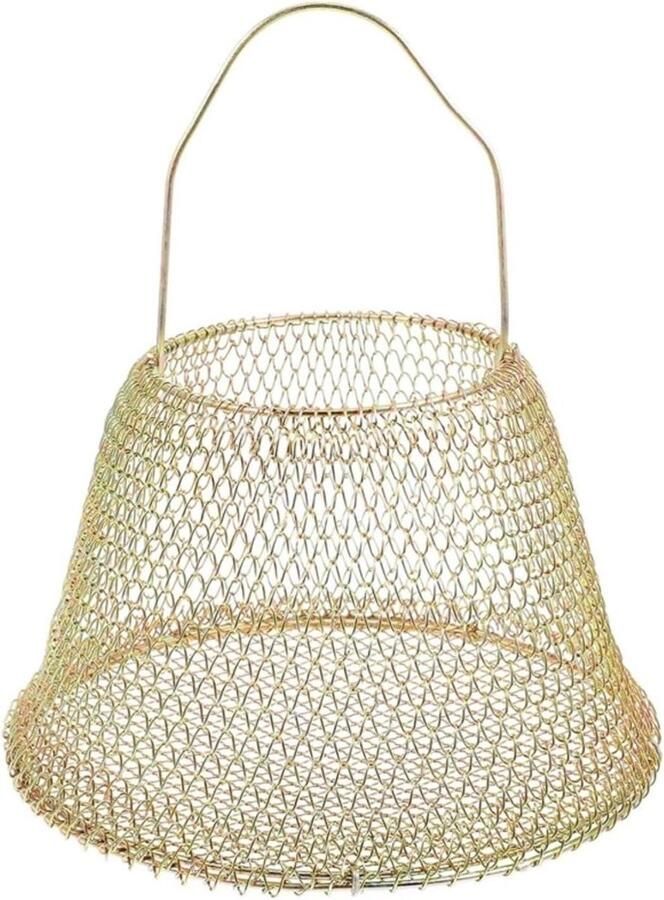Eiermand Eierhouder Keukenopslag Vintage metaal ontwerp 20x20x15 cm Goud