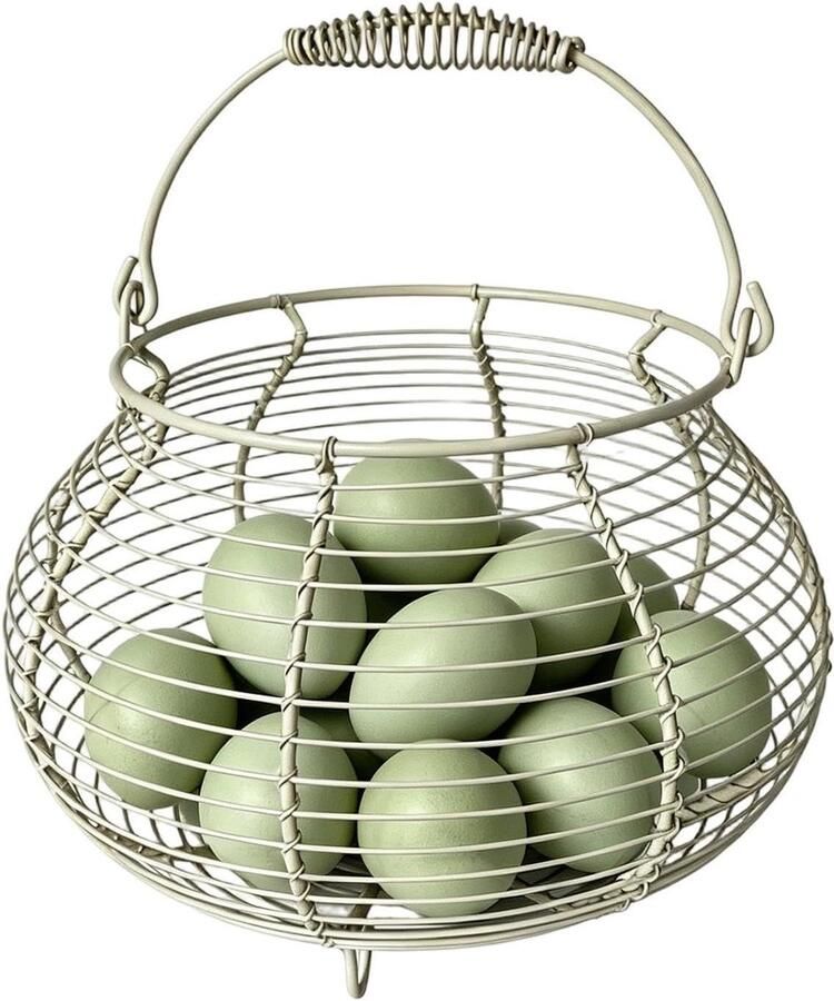 Eiermand Eierhouder Oogsten en bewaren Vintage ontwerp 20x15 cm Beige