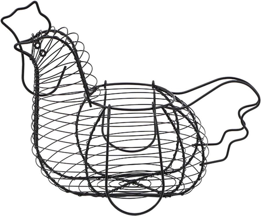Eierverzamelmand Draadmand Keuken Eieren Verzamelen Brede Opening 26.5 x 34 x 22 cm