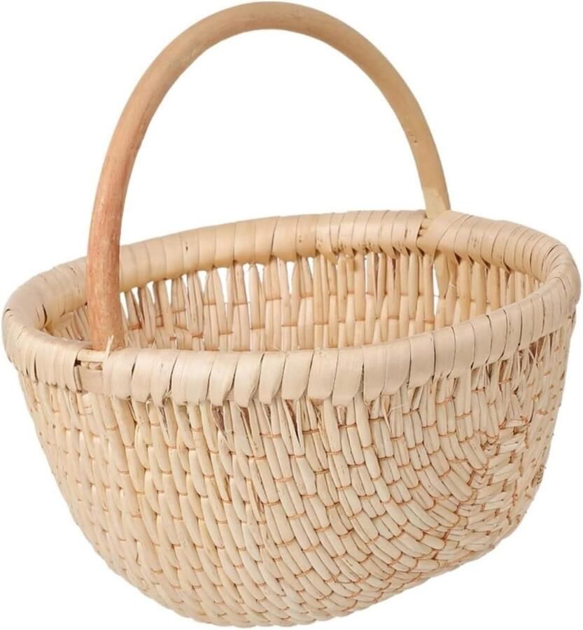Eiermand Kip Rotan Mand Eieren Verzamelen Met Handvat 25x13 cm Natuurlijk