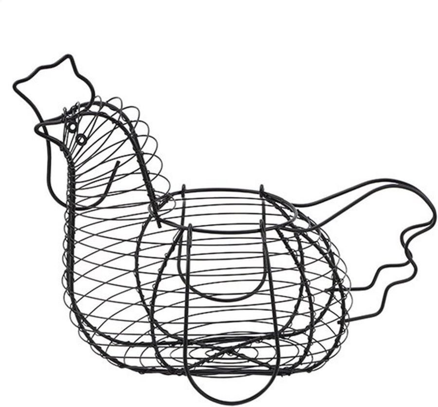 Eiermand Kipvorm Eierhouder Keuken Eieren Verzamelen Grote Capaciteit 33 x 21 x 20 cm Zwart