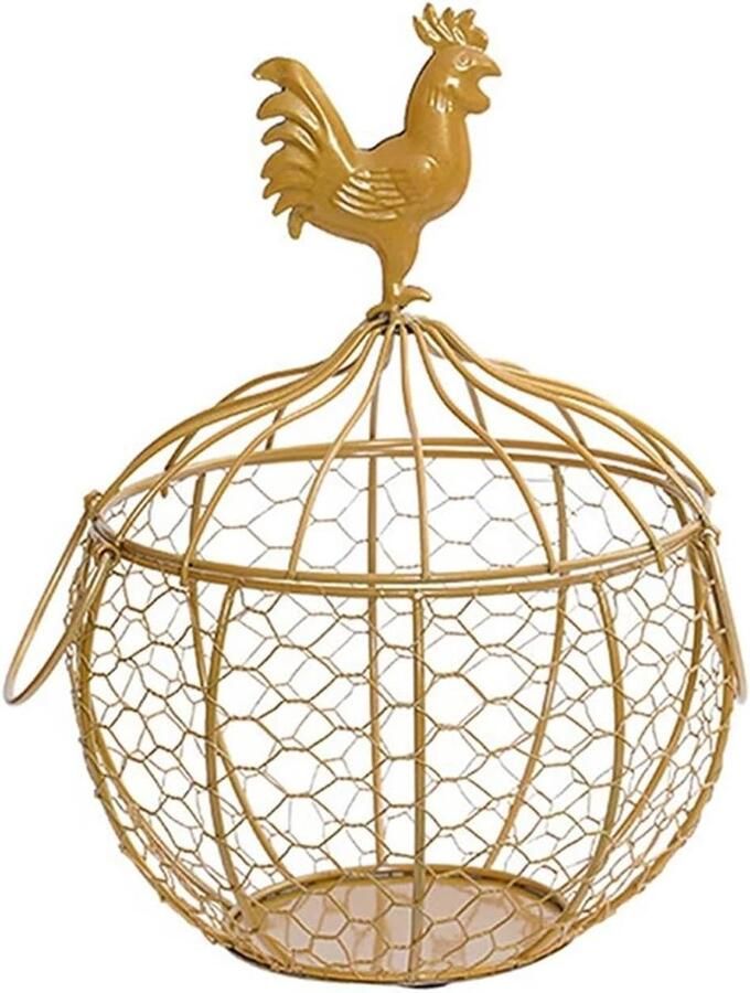 Eiermand Kipvormig Eierhouder Mand Keuken Organisatie Grote Opslagcapaciteit 29.5x19.5 cm Goud