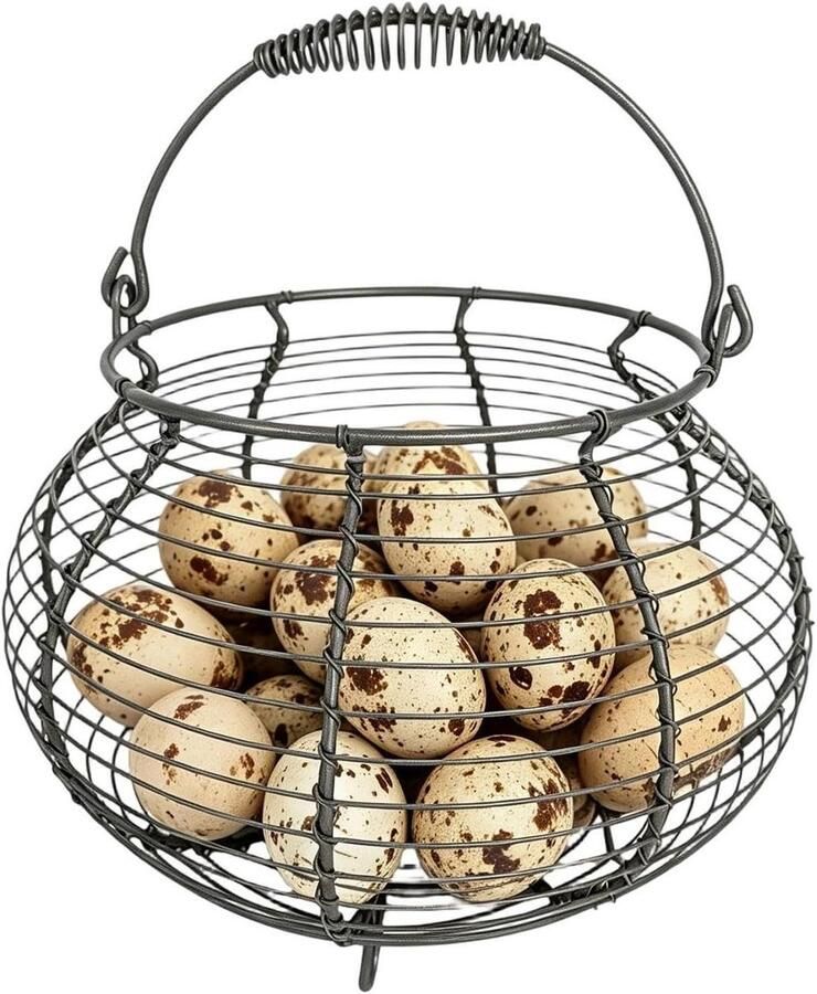 Eiermand Opbergdoos Eierhouder Keuken Eieren Verzamelen Roestvrije Constructie 166 x 25 x 166 mm Licht Koffie