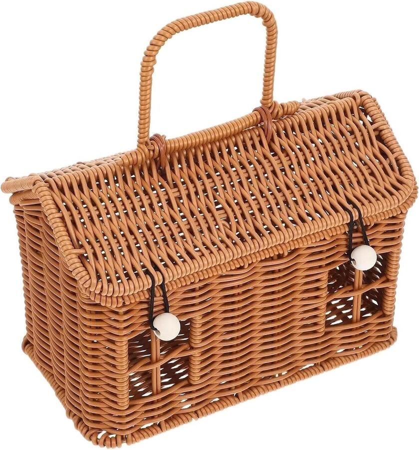 Eiermand Opberger Mand Eieren Verzamelen Grote Capaciteit 25 x 23.5 x 14 cm Bruin