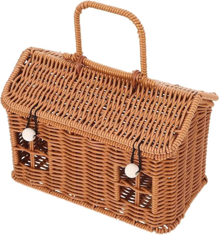 Eiermand Opberger Mand Eieren Verzamelen Stevige Structuur 25 x 23.5 x 14 cm Bruin