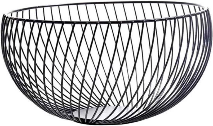 Eiermand Ronde Draadmand Keuken Eieren Verzamelen Rustiek Boerderij Stijl 25x13.5cm Zwart