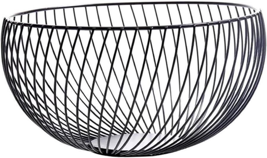 Eiermand Ronde Draadmand Keuken Eieren Verzamelen Rustiek Boerderij Stijl 25x13.5cm Zwart