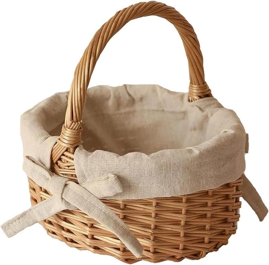 Eiermand Wilgenmand Opslagmand Decoratie Eieren Verzamelen Met Handvat 20x17x21cm Natuurlijk