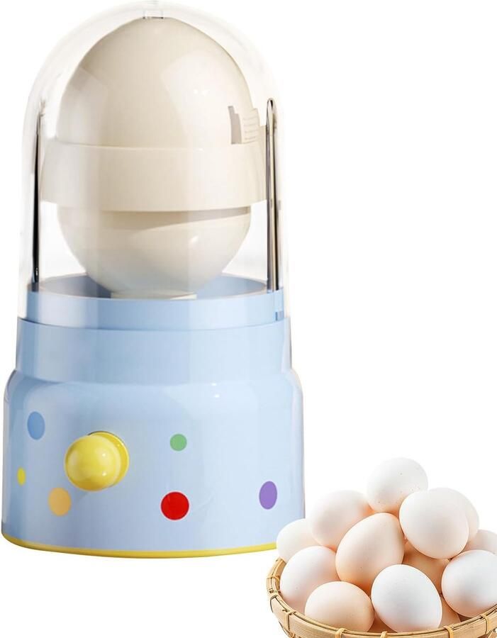 Eierdooier Mixer Eiermixer Schudder Mengen Koken Handmatig Draaimechanisme 8.9 x 9.2 x 8.9 cm Blauw