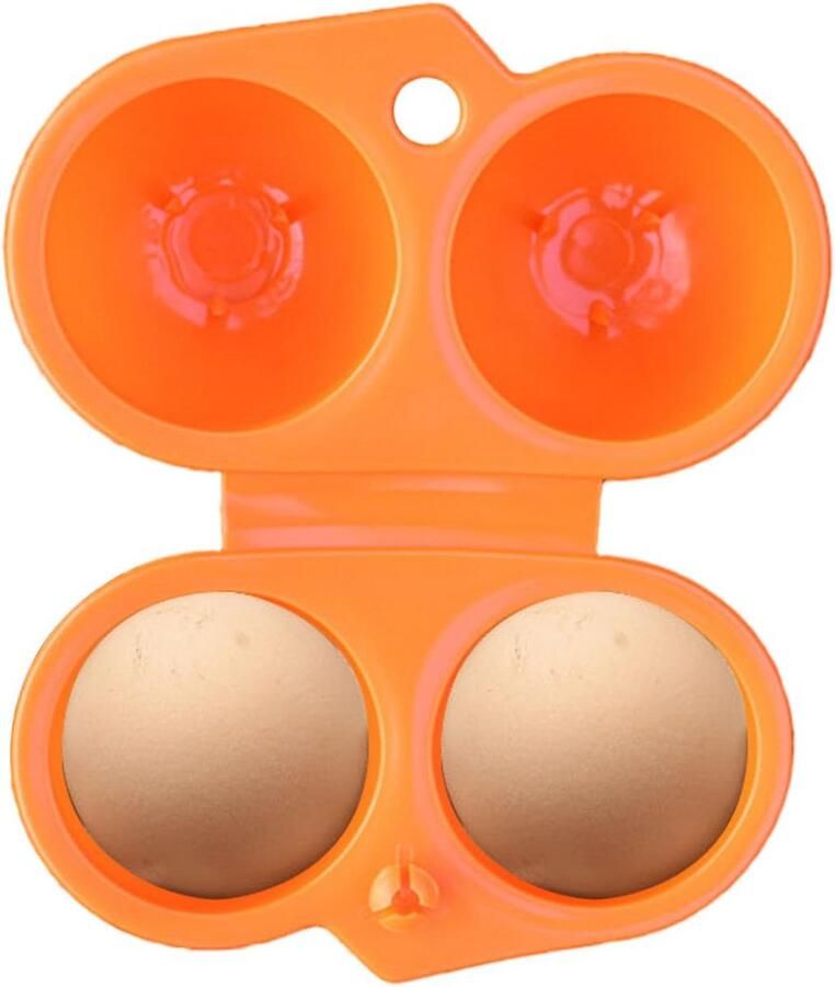 Eieropbergdoos Draagbaar Eierhouder voor Koelkast en Kamperen Schokdempend Cirkelvormig Design