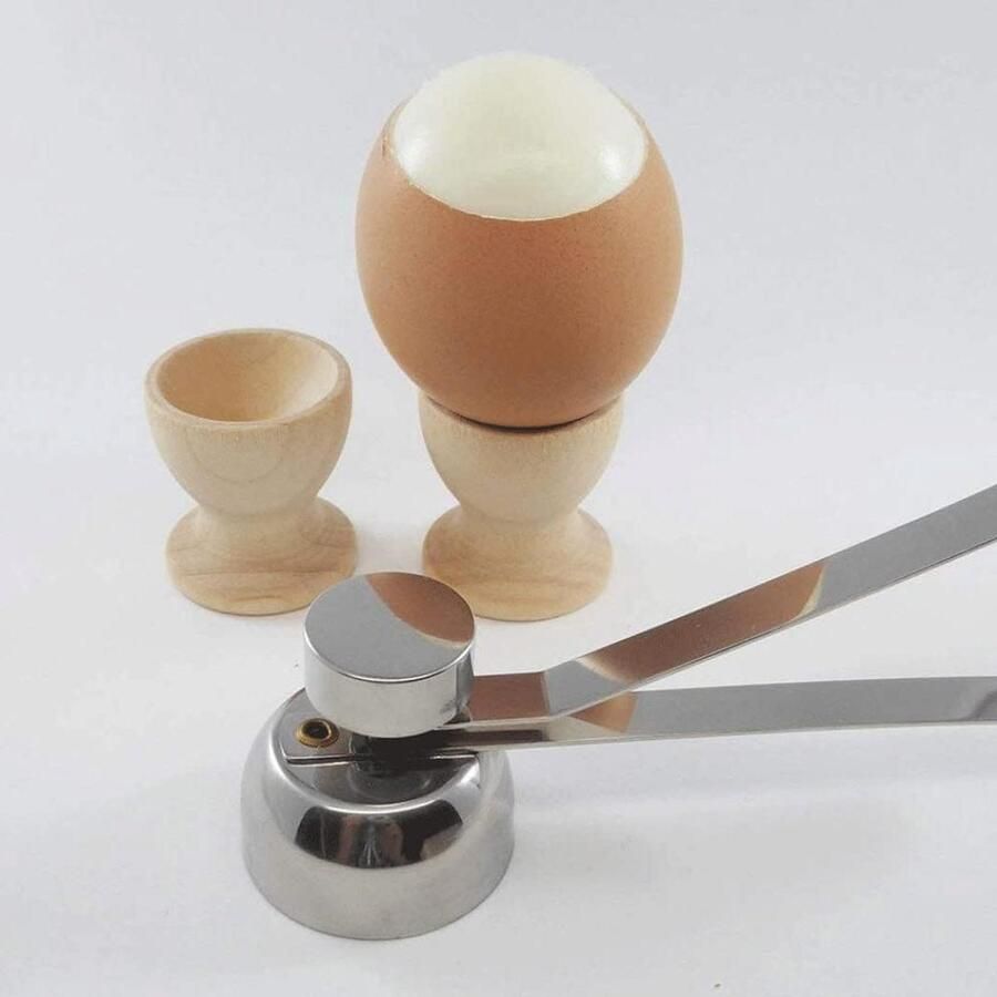 Eieropener RVS Ei Topper Eieren Openen Vaatwasmachinebestendig 3.5cm Zilver