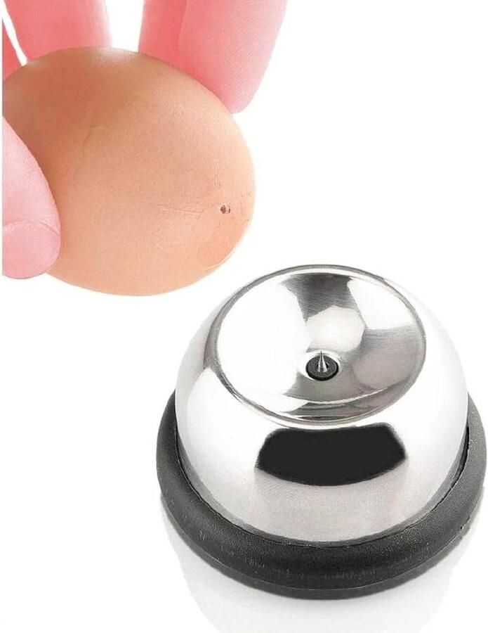 Eieropener Tool Ei Piercer Perfecte Eieren Maken Roestvrijstalen Naald 32 x 57 x 70 cm Zwart