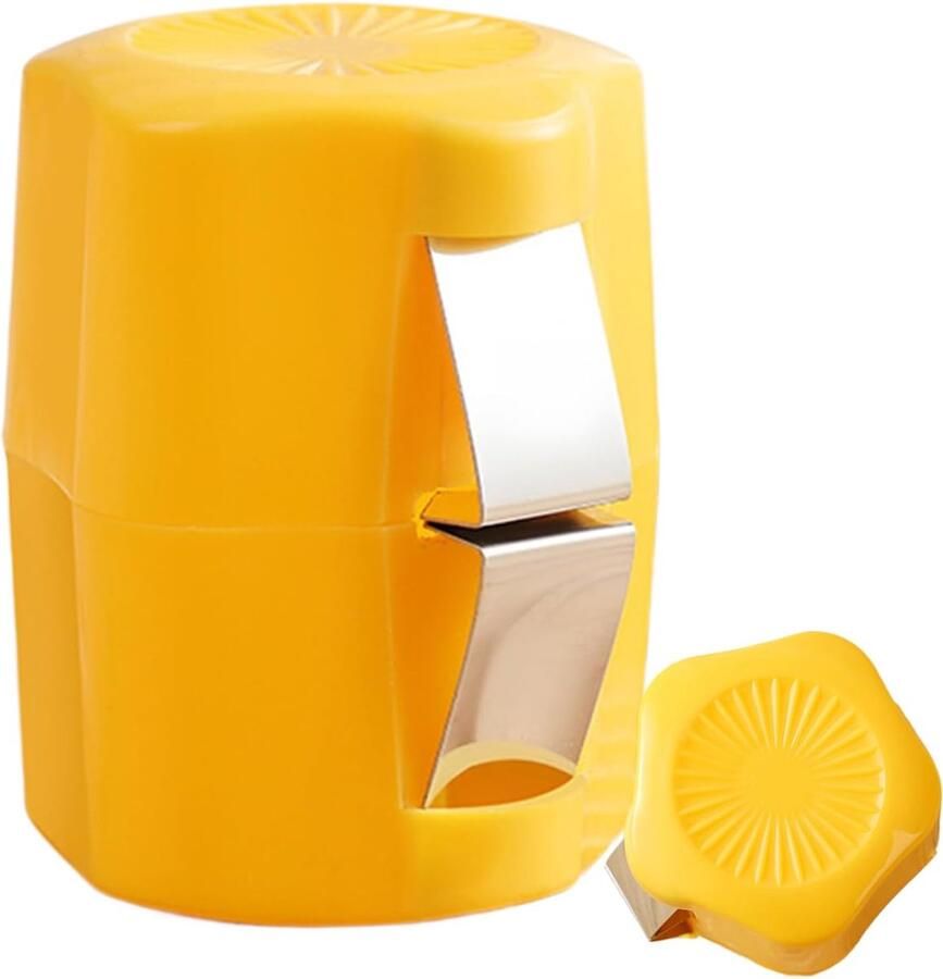 Eieropener Tool Eierkraker Keuken Bakken Voorbereiden Roestvrij Staal 5 x 5 x 7 cm Geel