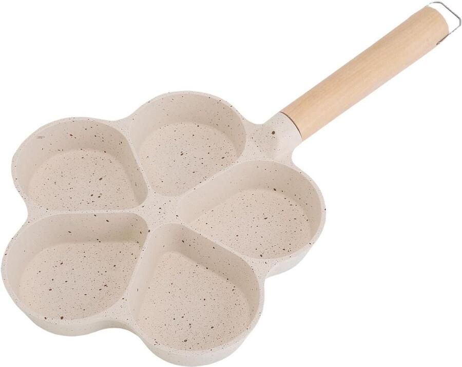 Eierpan Bloemvorm Omeletpan Pannenkoekenpan Ontbijt Maken Antiaanbaklaag 2.8 liter Zwart