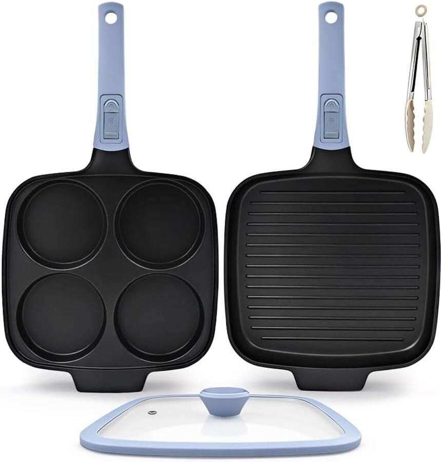 Eierpan & bakplaat set 26 x 24 cm zwart