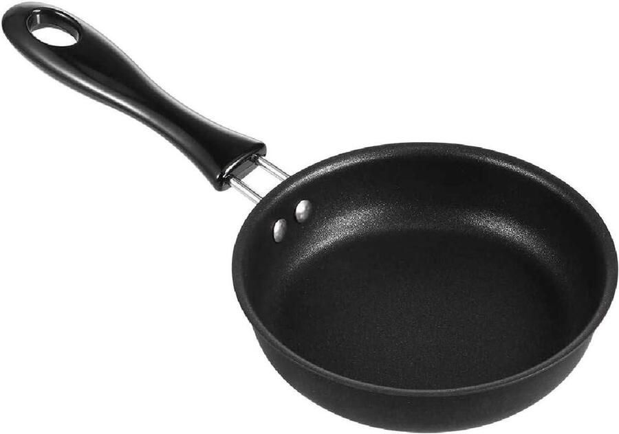 Eierpan Keramiek Koekenpan Klein Ontbijt Bakken Antiaanbaklaag 24 cm Zwart