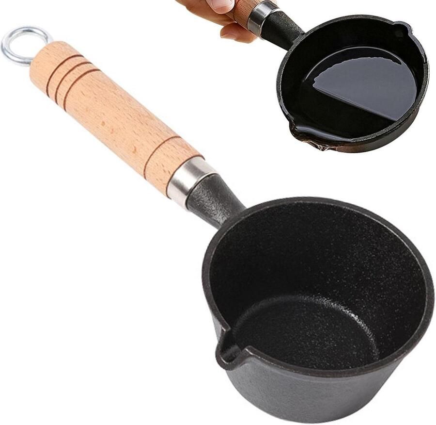 Eierpan Keuken Mini Koekenpan Ontbijt Maken Ergonomische Handgreep 11 x 6 cm Zwart