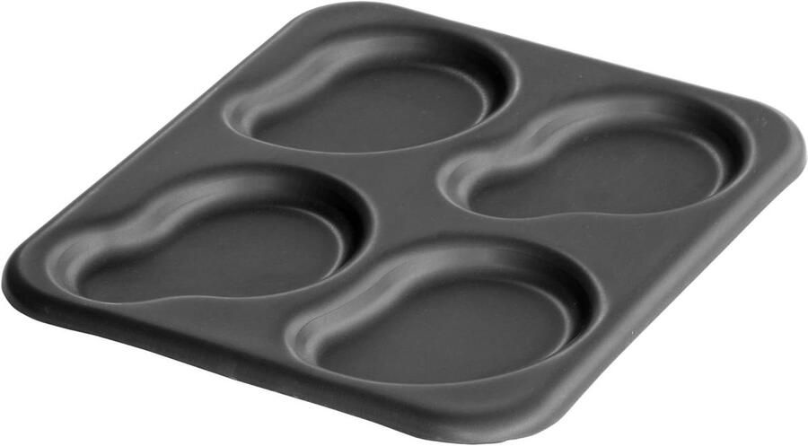 Eierpan Koekenpan Ontbijt Maken Met 4 Holtes 28 x 24 cm Donkergrijs