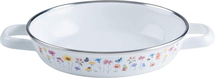 Eierpan met Speciale Flora Decoratie Geschikt voor Inductie Werken