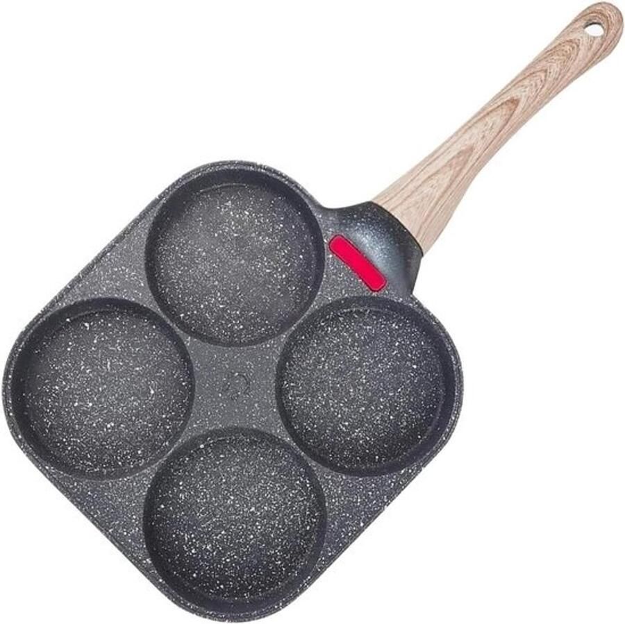 Eierpan Pannenkoekenpan Omeletpan Ontbijt Bereiden Intelligente Temperatuurregeling 1 liter Zwart