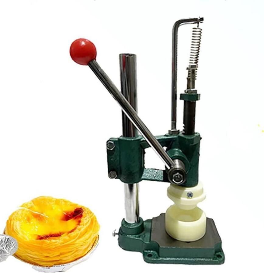 Eierpastei Persmachine Taartvorm Maker Taartdeeg Vormen Handmatige Bediening Commerciële Grootte Zilverkleurig