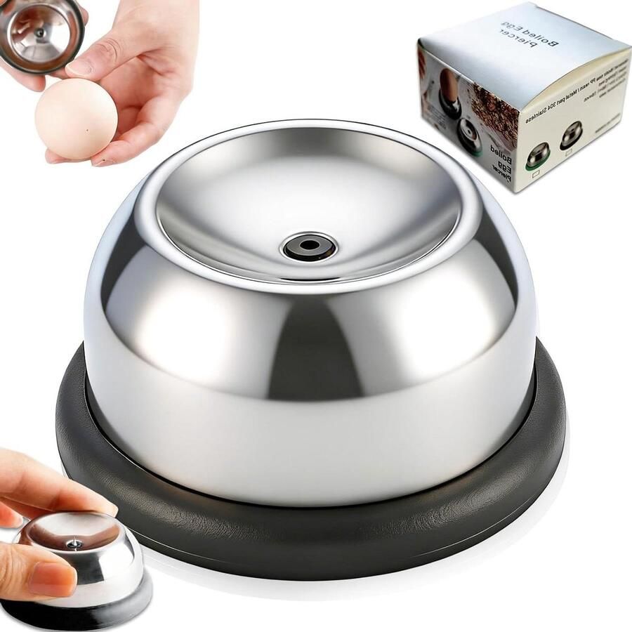Eierplukker Keuken Gadget Eieren Koken Roestvrijstalen Naald 10x10x10 mm Zwart