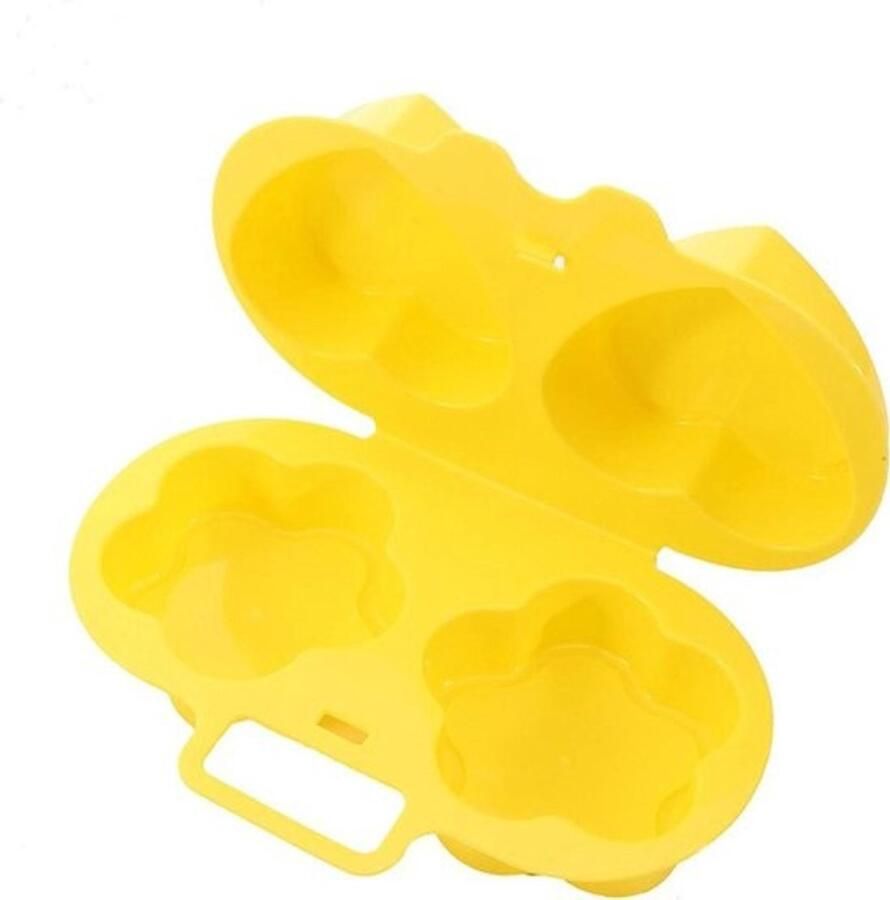 Eierpoacherset Magnetron Steamer Snel Eieren Koken Twee Vormen 17 x 12 x 6 cm Grijs